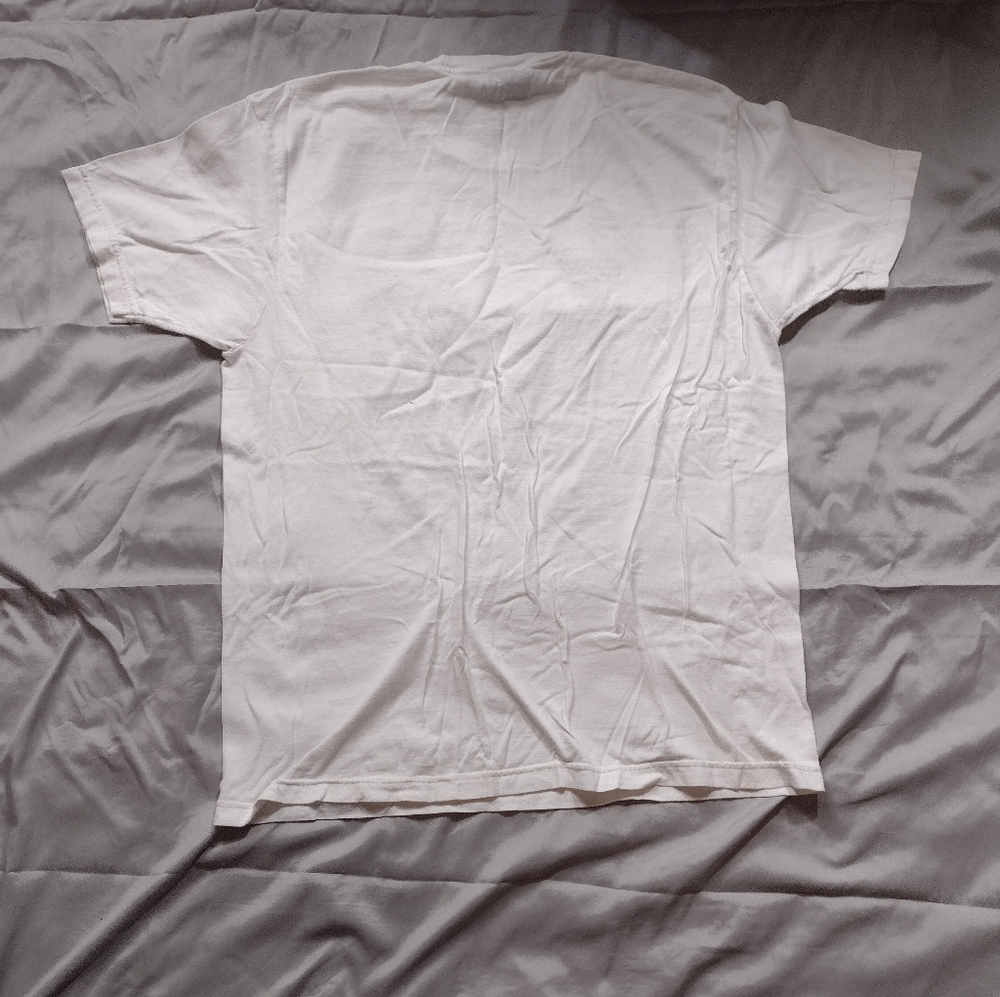 Vintage Youth Y2K Retro Style MTV Tie Dye Logo Short Sleeve White Graphic Tee - Picture 5 of 7